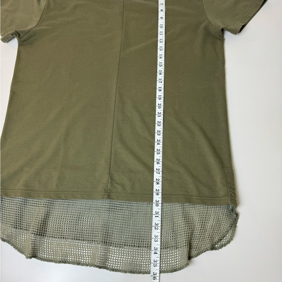 Unknown New York Olive Green Mesh Drop Tail T Shirt Men’s Size XL - Picture 7 of 13